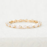 1.44 CT Marquise Shaped Moissanite Full Eternity Wedding Band 1